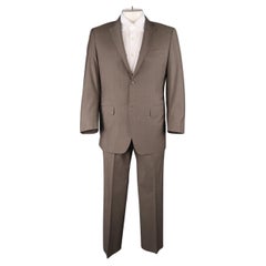 CANALI 42 Regular Taupe Wool Notch Lapel 2 Button Single Breasted  Suit