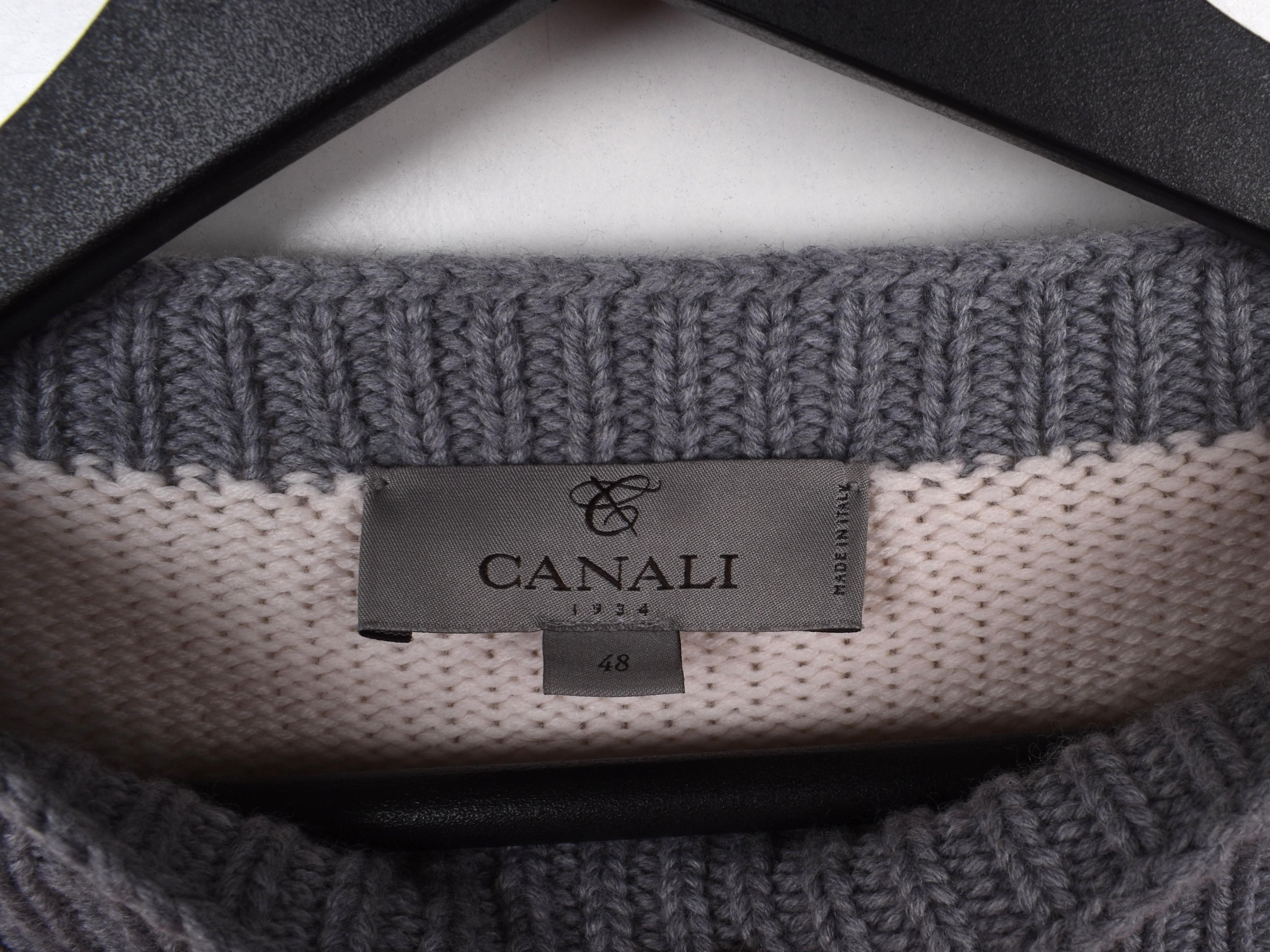 Pull-over en maille épaisse pour hommes Canali Taille IT48-M, S1697 Pour hommes en vente