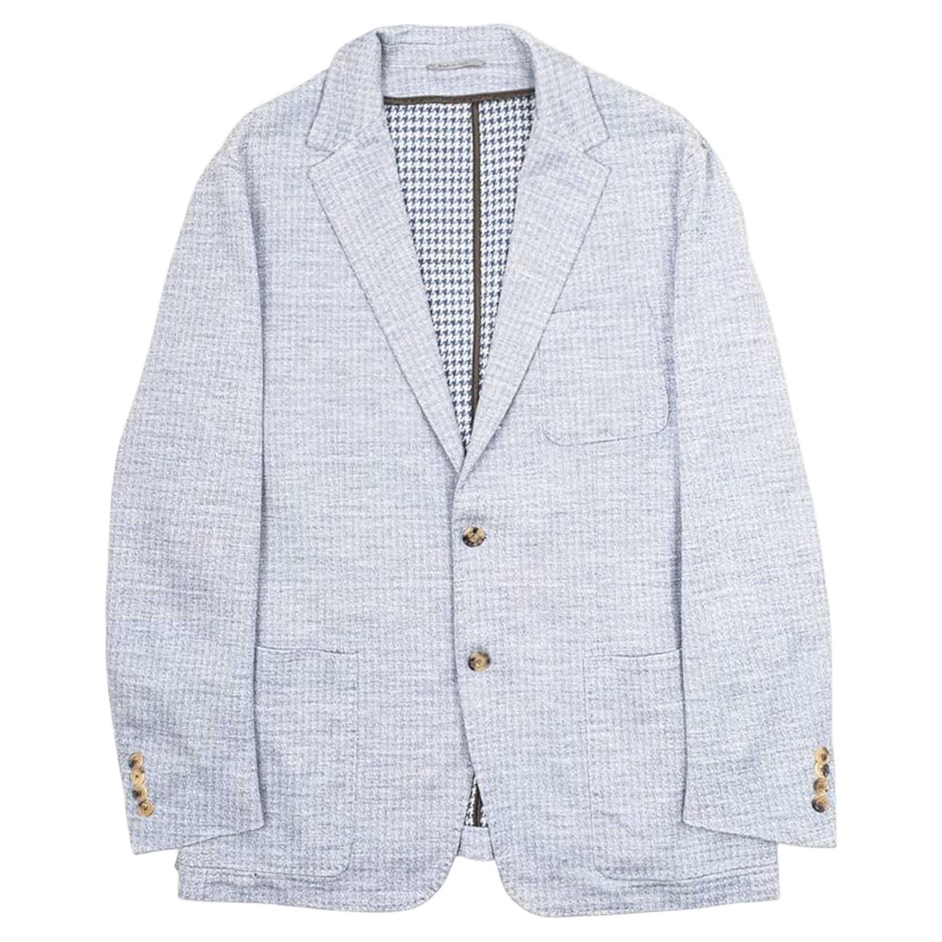 Canali Herrenblazer aus einer Woll-Seiden-Leinen-Mischung, Tailored Fit, Größe XL