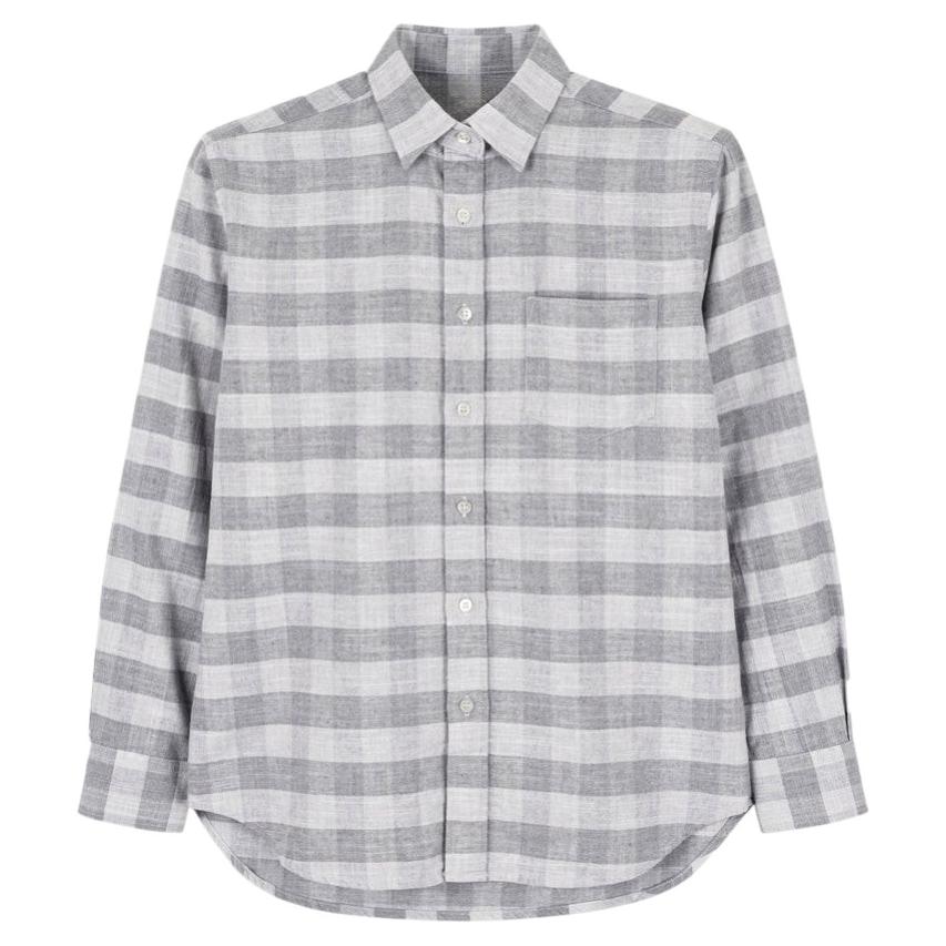 Pre-owned Canali Men's Shirt L In Gray