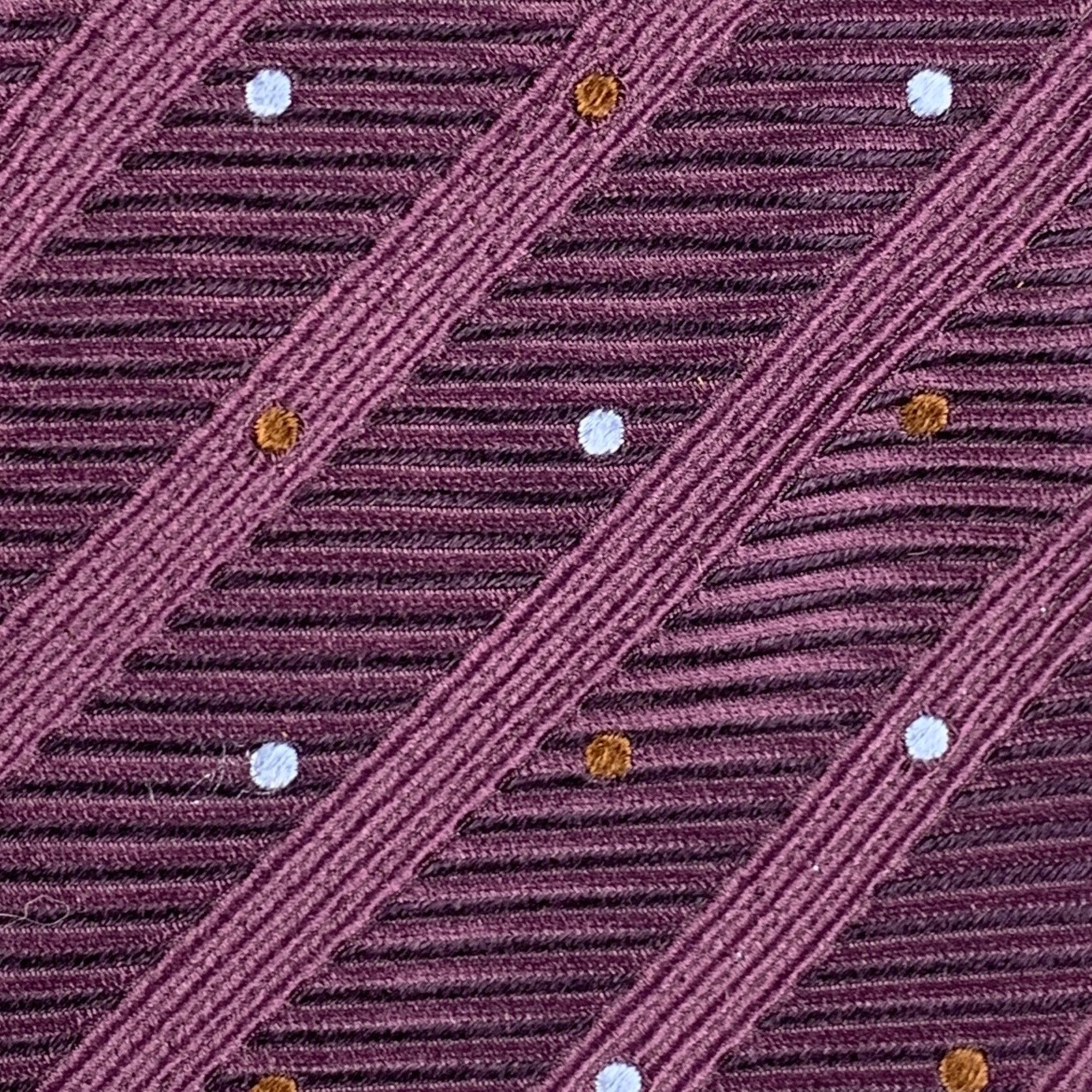 Men's CANALI Purple Ribbed Silk Tie For Sale