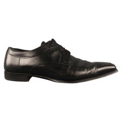 CANALI - Chaussures en cuir noir à lacets, taille 13