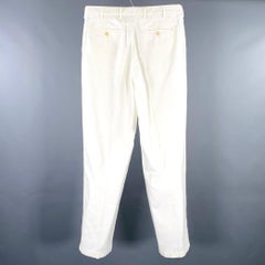 CANALI Size 30 Cream Corduroy Cotton Casual Pants