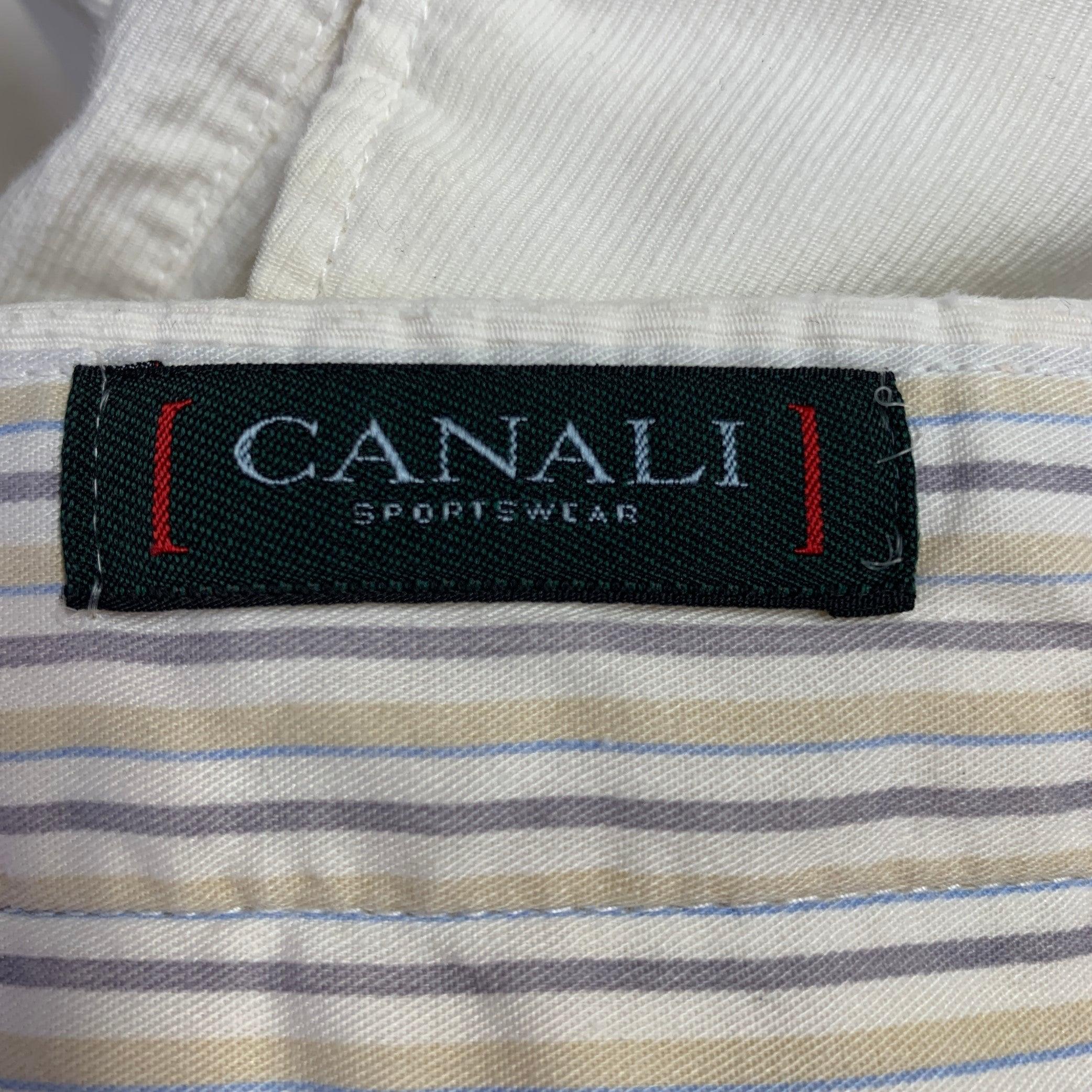 CANALI Size 30 Cream Corduroy Cotton Casual Pants For Sale 1