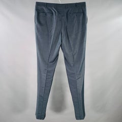 CANALI Size 38 Grey Brown Wool Flat Front Dress Pants
