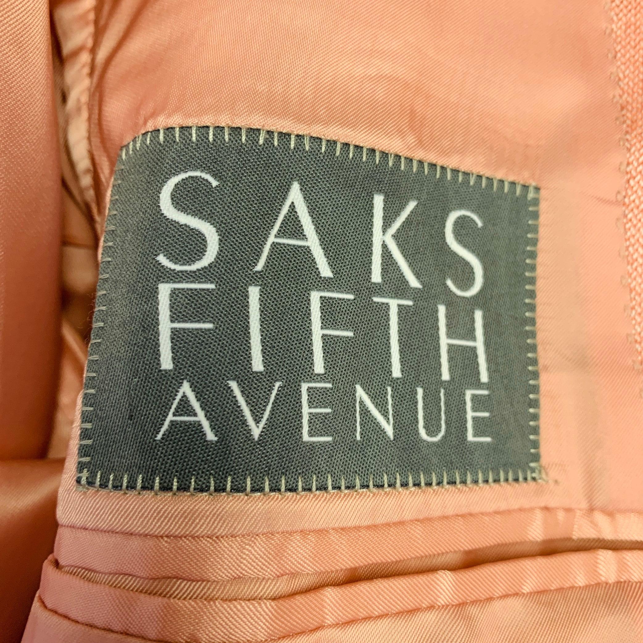 CANALI Taille 42 Long manteau de sport rose en bambou et rayonne à boutonnage unique et trois boutons en vente 7
