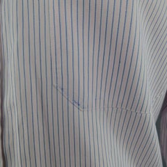 CANALI - Camicia a maniche lunghe in cotone a righe rosa e blu taglia L