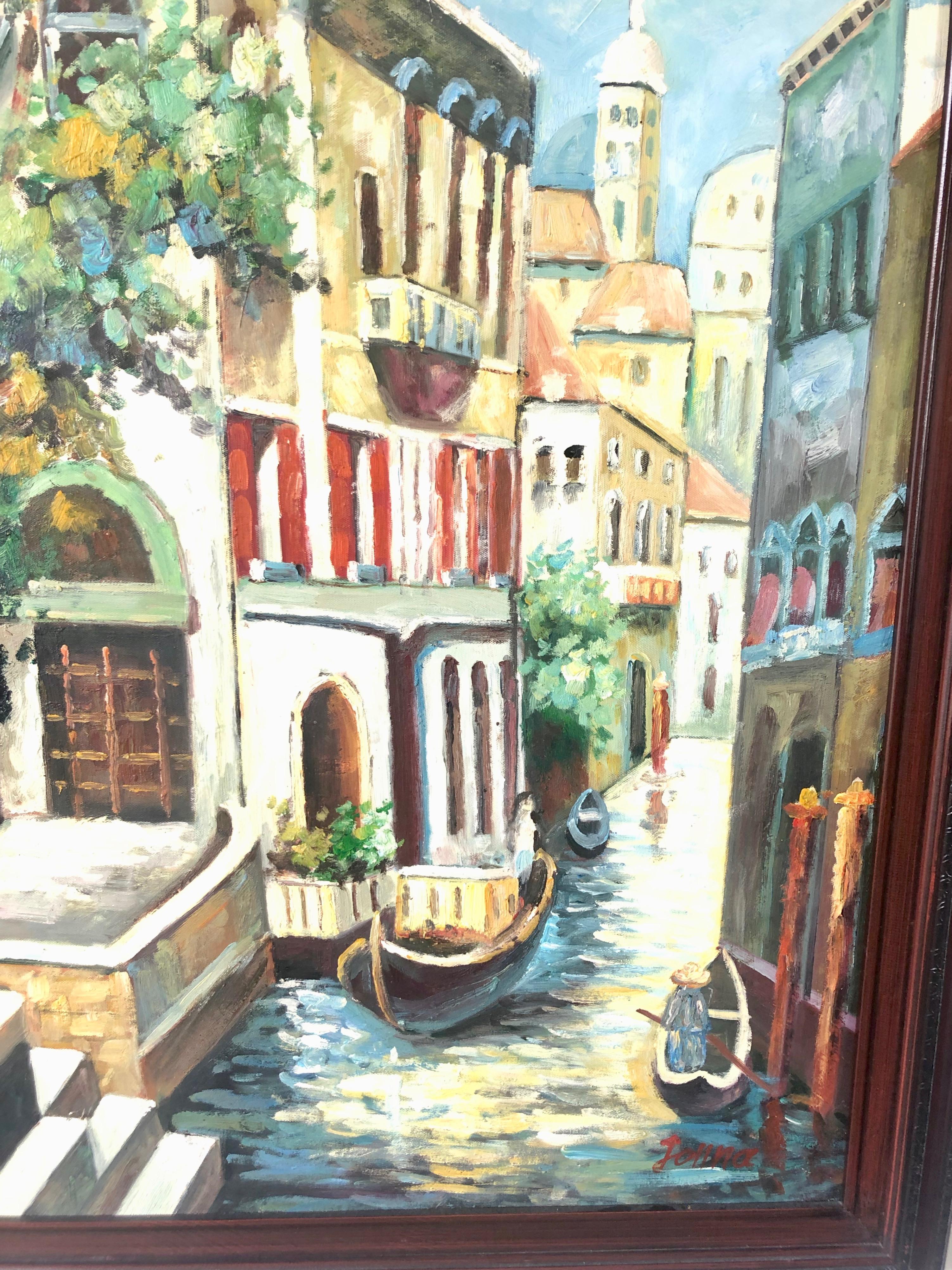 Peinture des canaux de Venise signée 
