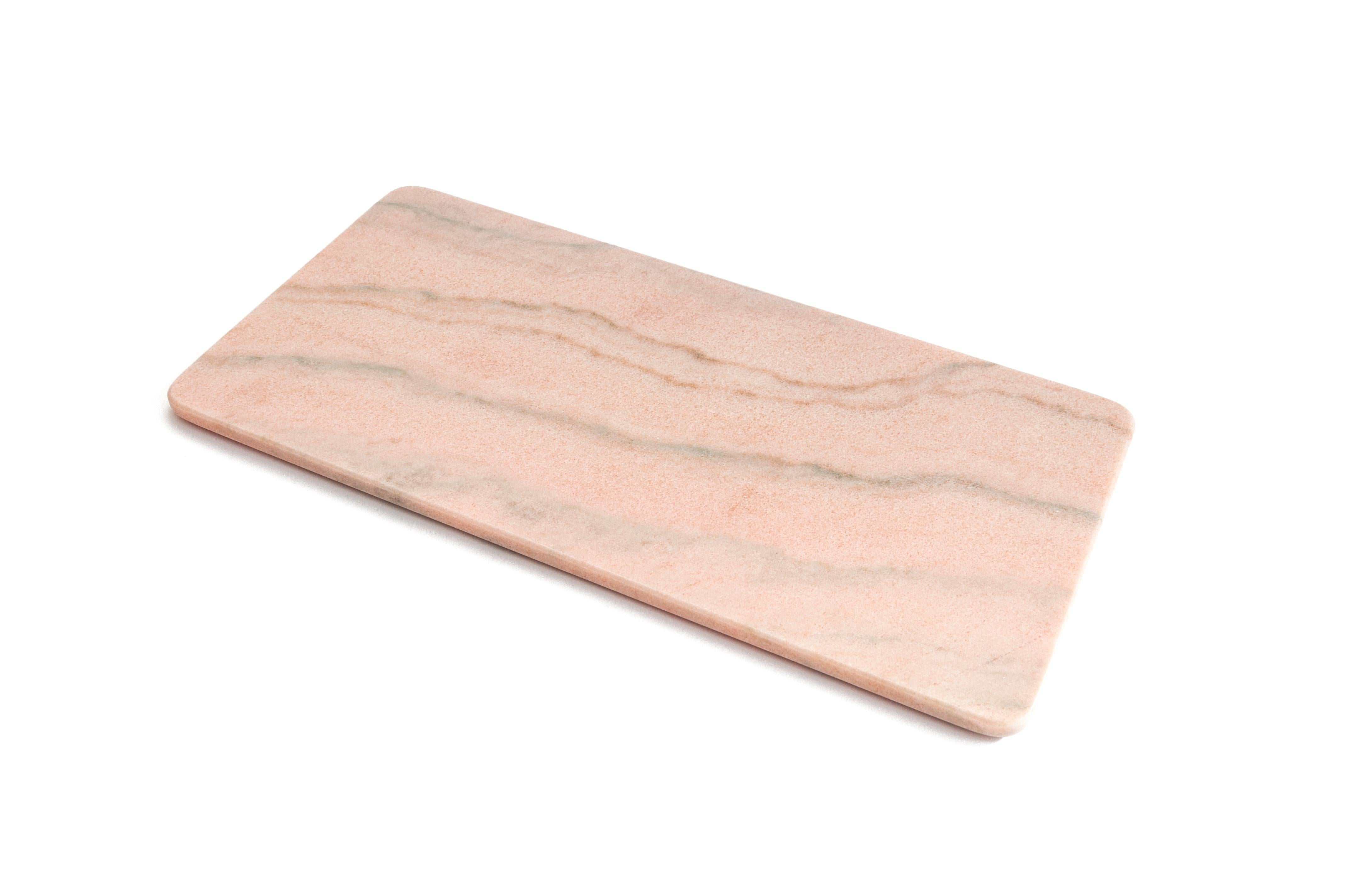 Italian Canapè / Cheese Plate in Pink Portugal Polished Marble