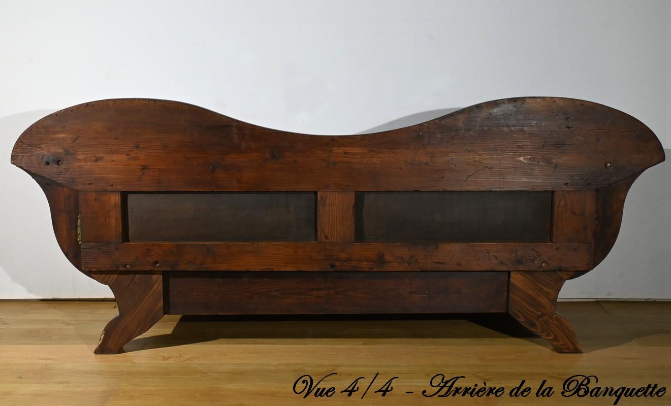 Divano in radica di mogano, stile Biedermeier - Fine XIX secolo in vendita 14