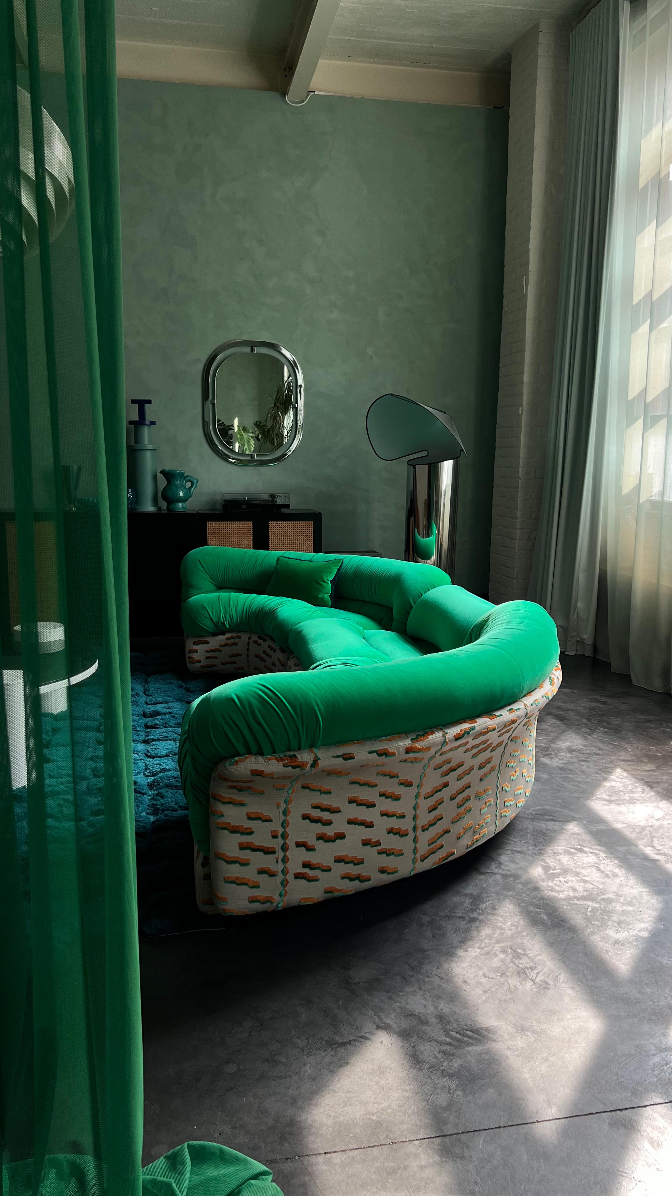 Italiano Canapè Grandangolo par Titiana Ammannati et Giampiero Vitelli pour Ros in vendita