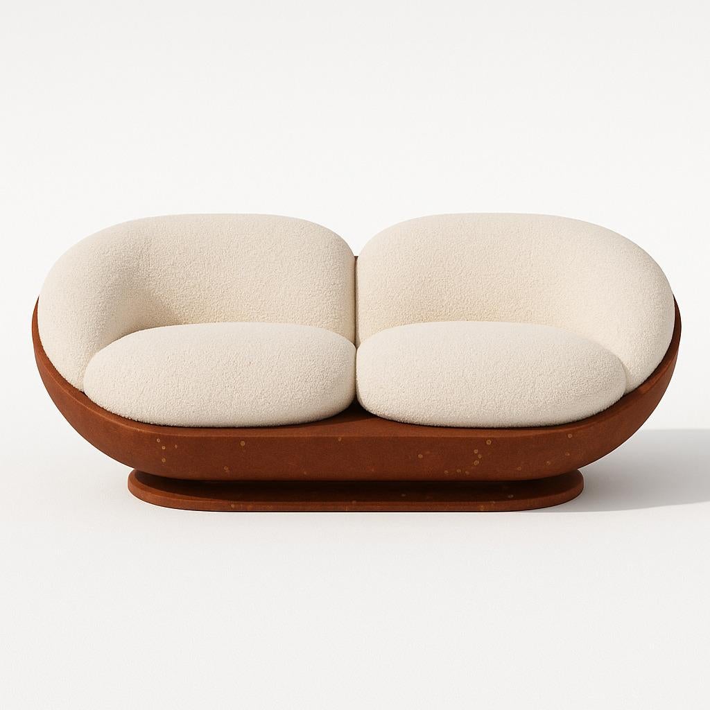 Le canapé Mirage séduit par ses lignes enveloppantes et son assise généreuse, sublimée par un tissu texturé au toucher délicat. Sa base, habillée du tissu Aliénor de Casamance, lui confère une élégance subtile et raffinée. 

Décliné en deux teintes