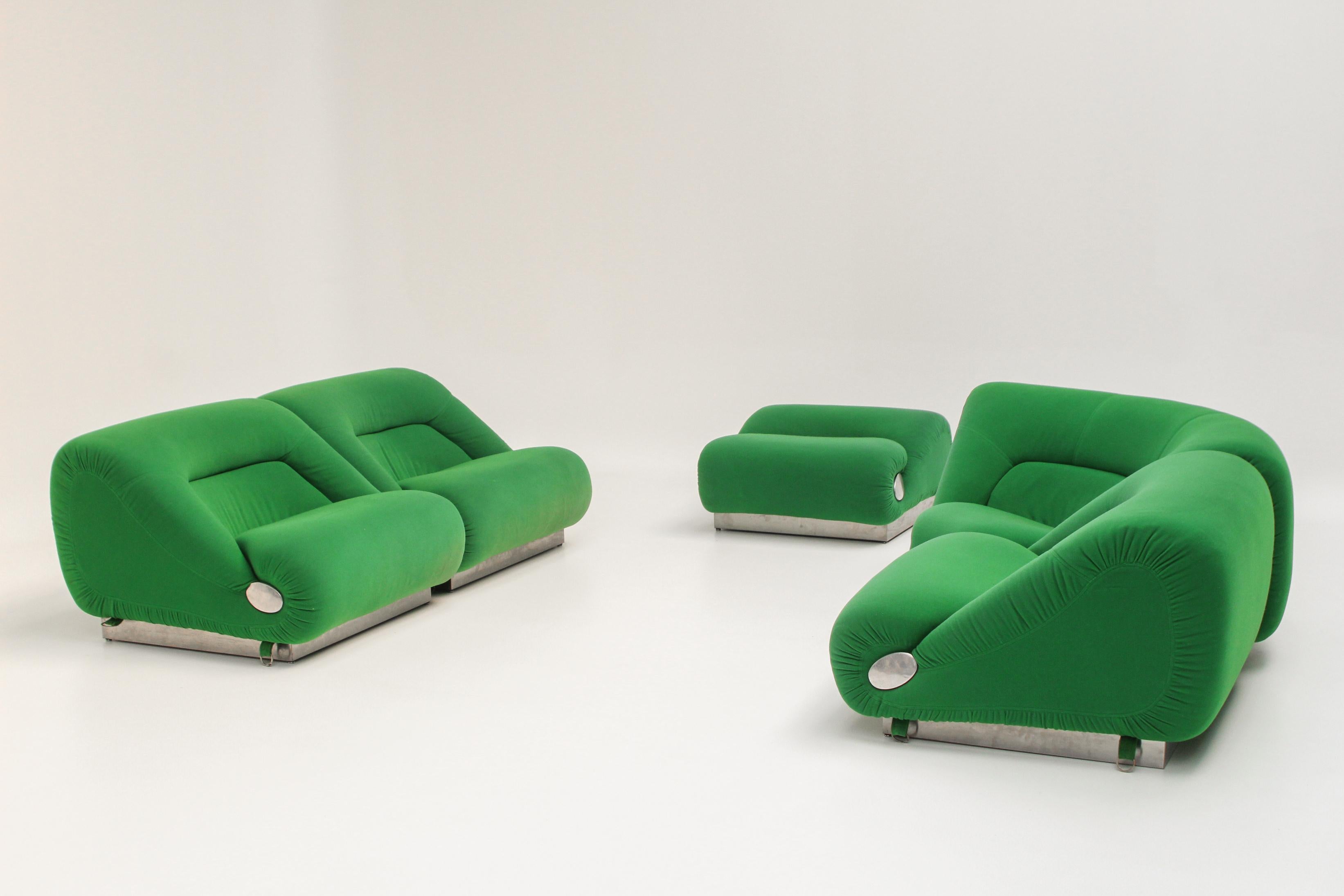 Fabric Canapé modulaire de Jean Prévost pour Ormavyl For Sale