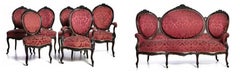 Ensemble de deux fauteuils et quatre chaises, portugais, 19ème siècle