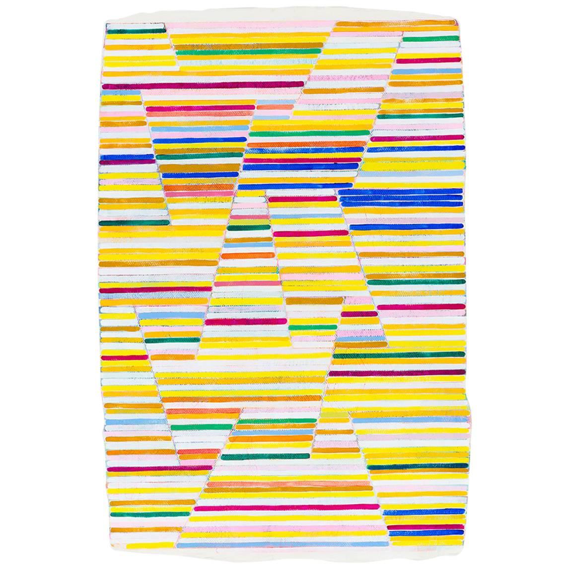 "Canary" Contemporary Art, Original Mixed-Media Painting For Sale