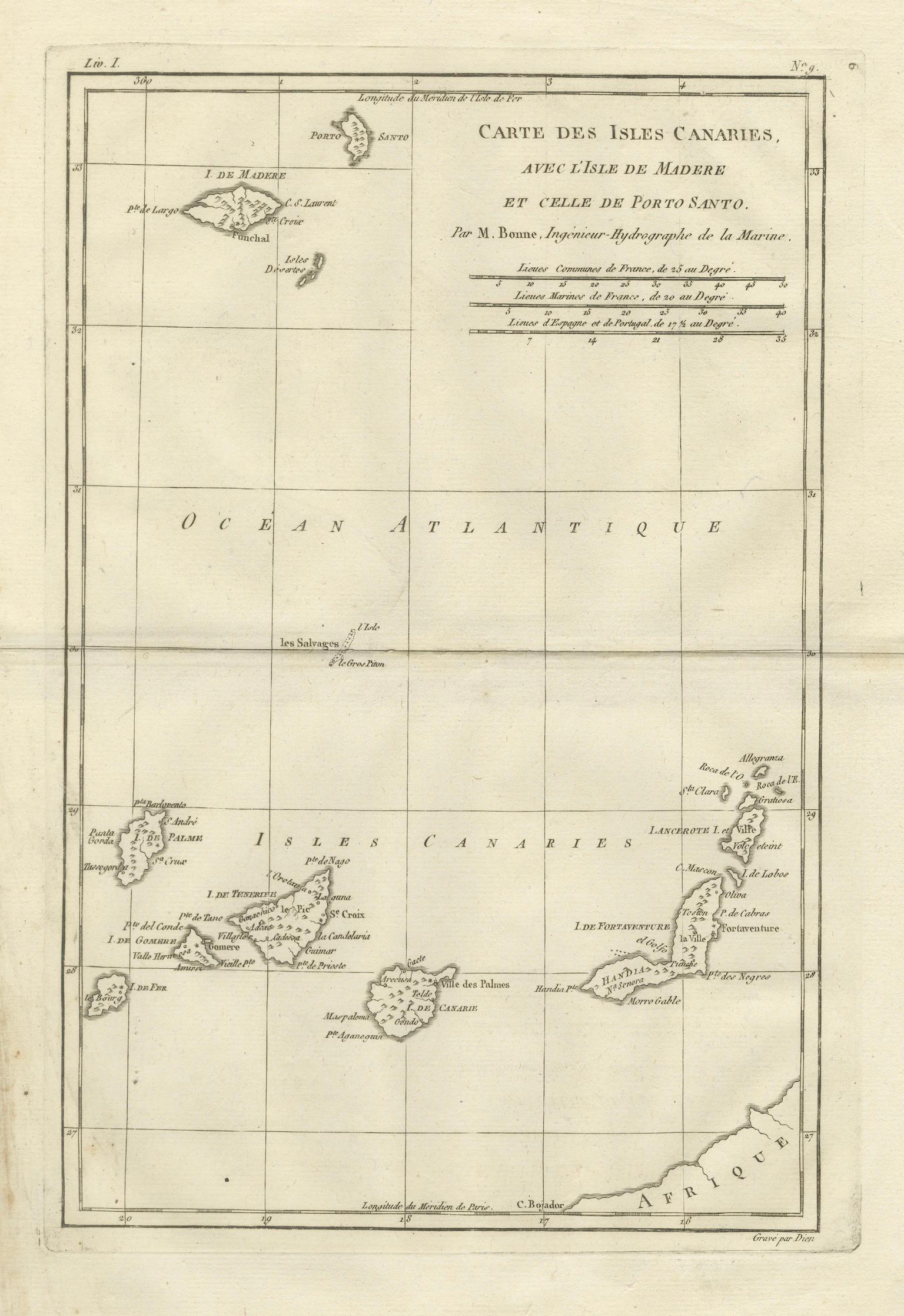 Canary Islands & Madeira Map – Atlantic Archipelagos c.1780