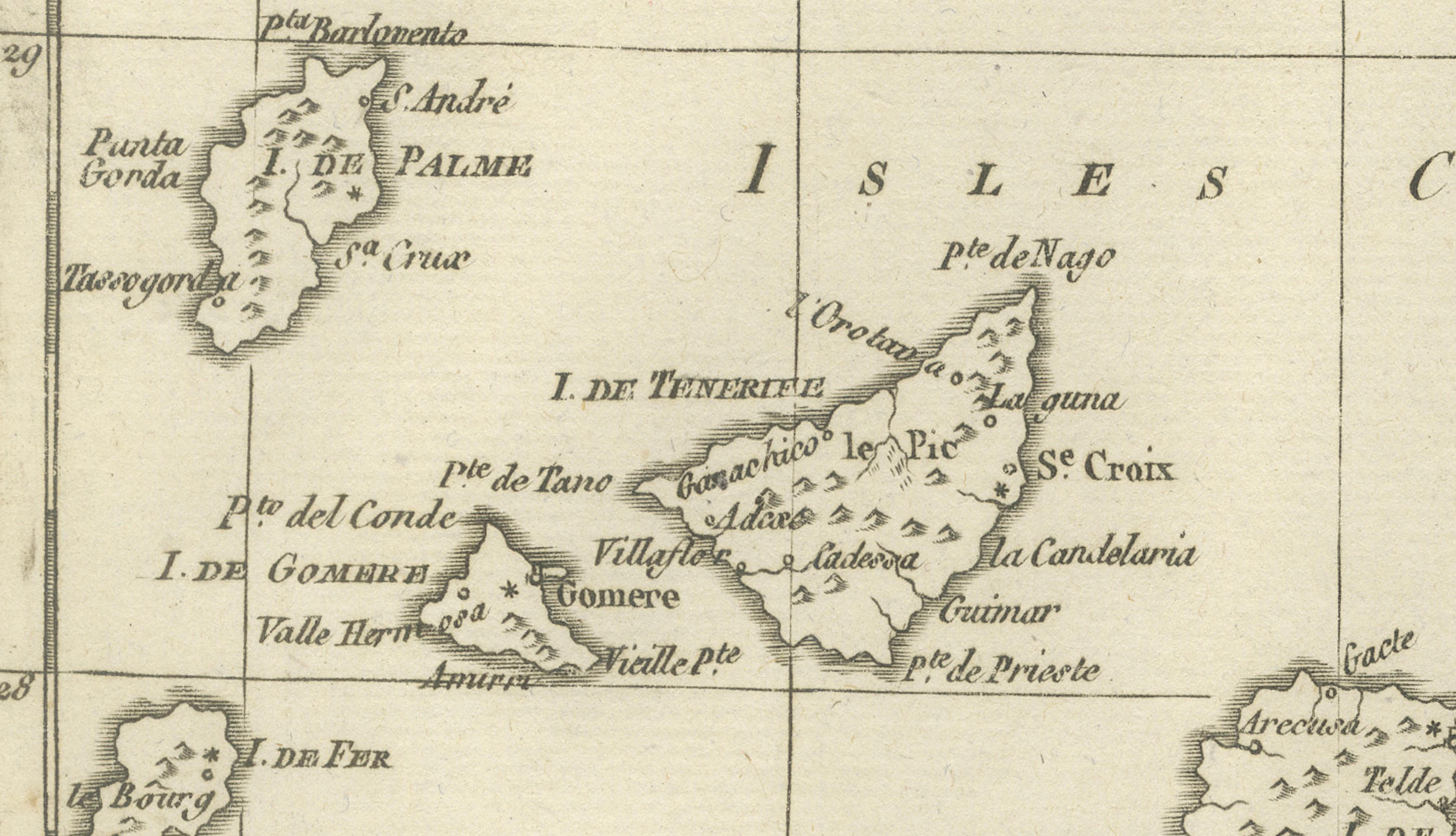 Canary Islands & Madeira Map – Atlantic Archipelagos c.1780