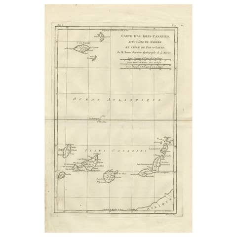 Canary Islands & Madeira Map – Atlantic Archipelagos c.1780