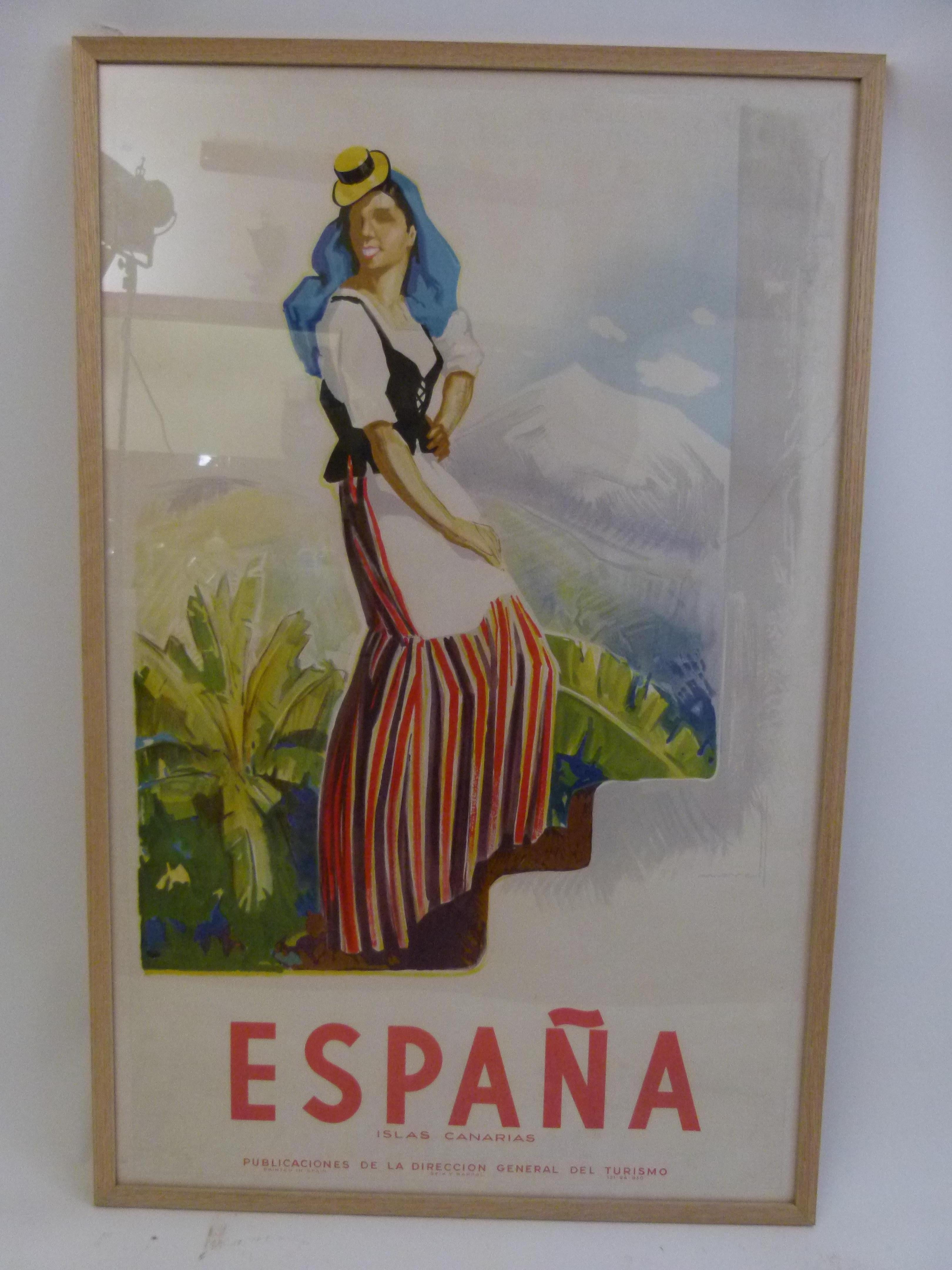 Paper Canary Islands Poster by Josep Morell, 1940s