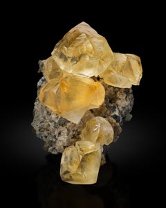 Specimen minerale di calcite giallo canarino - Rudny, Kazakistan