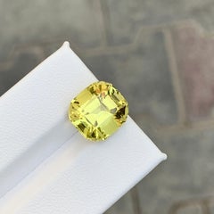 Canary Yellow Cushion Cut Lemon Quartz Loose Gemstone for Ring & Pendant Jewelry