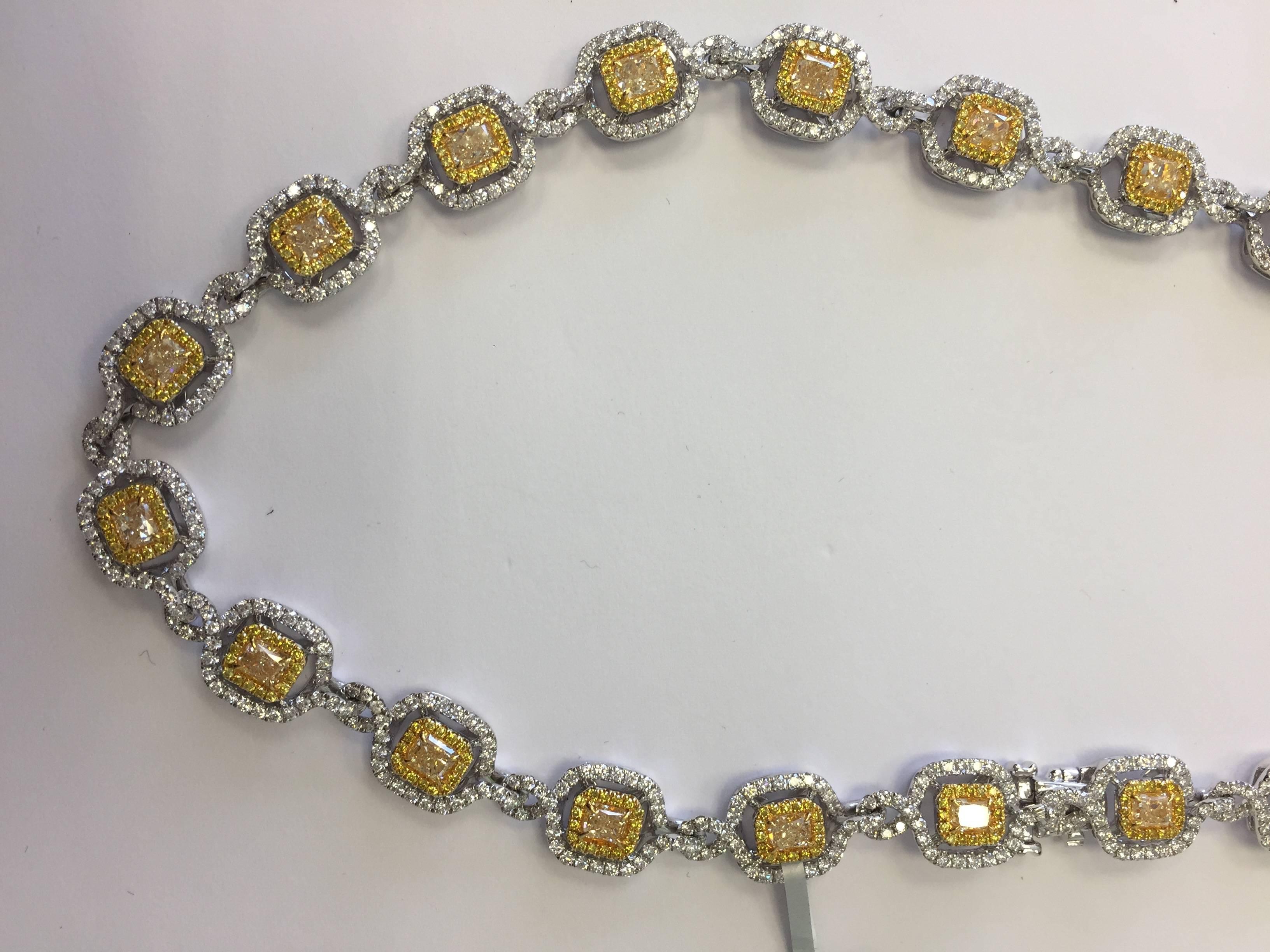 canary yellow diamond necklace
