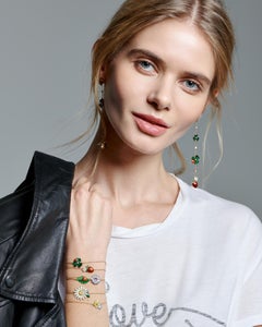 Canary Yellow Diamonds Yellow Gold Bracelet "Flowers"