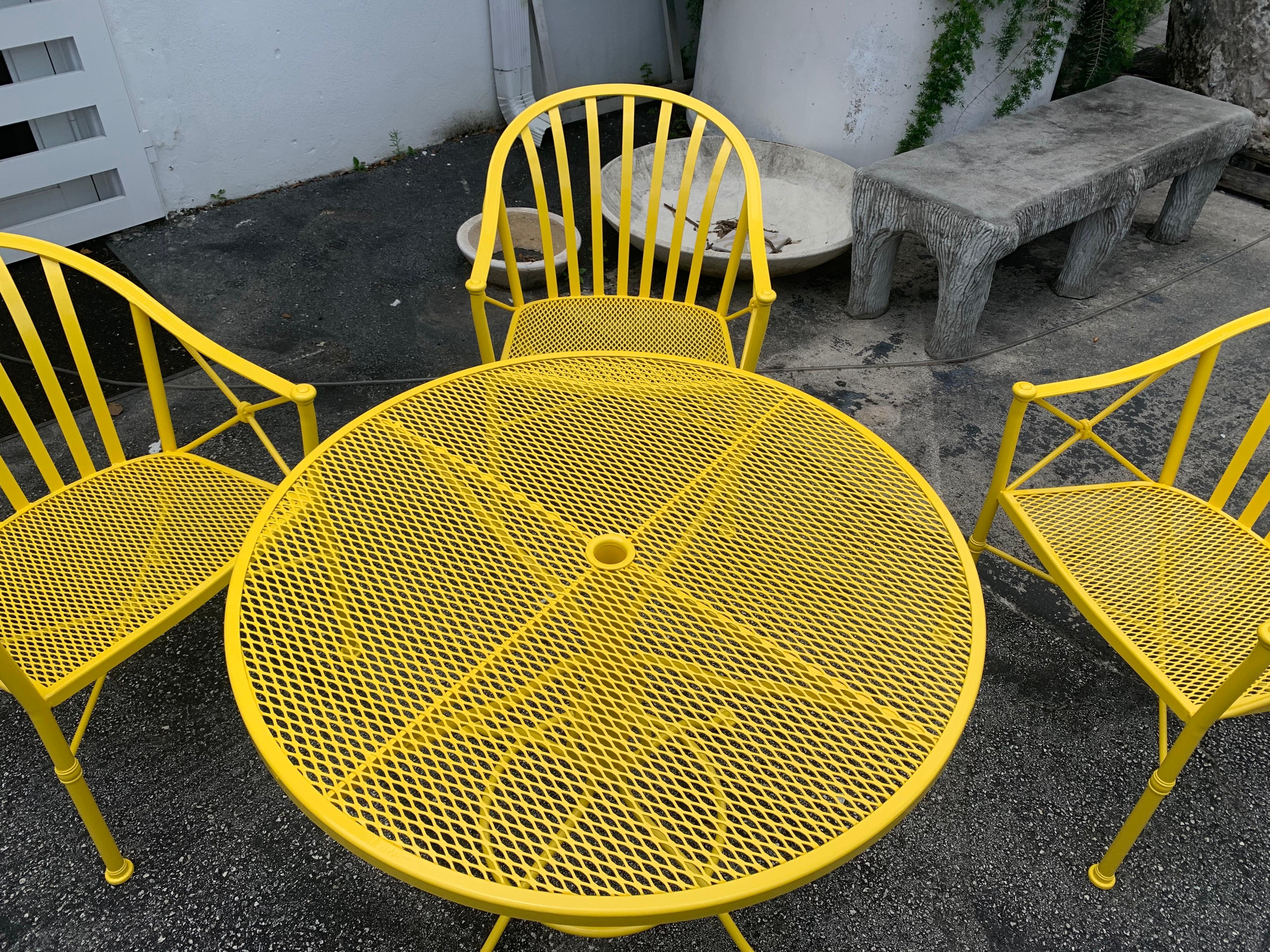 Canary Yellow Garden Set by Salterini In Good Condition In East Hampton, NY