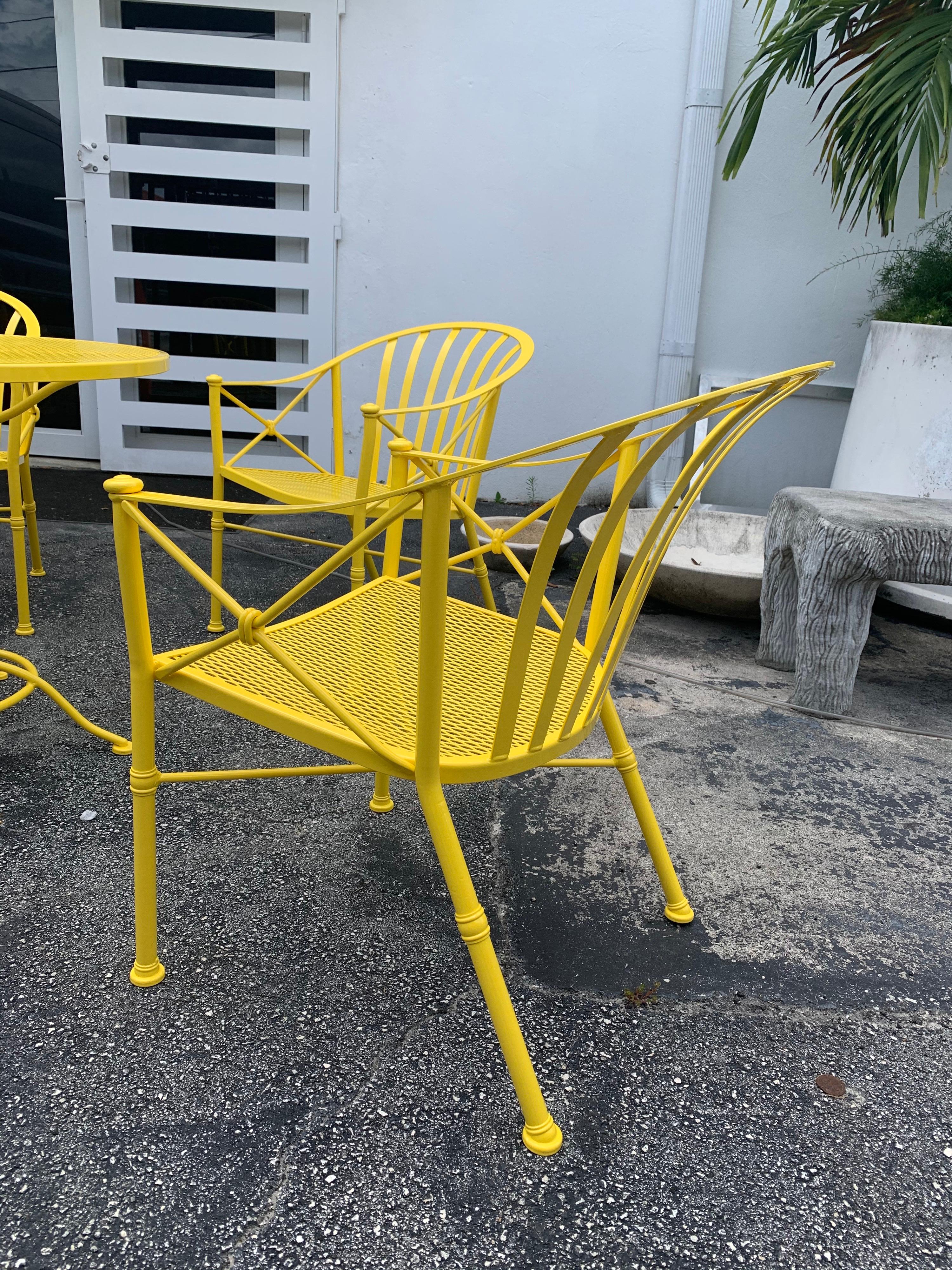 Metal Canary Yellow Garden Set by Salterini