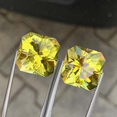 Pierre précieuse en vrac, quartz citron jaune canari, taille carrée de précision, pour bijoux