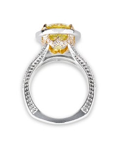 Canary Yellow Tourmaline Ring 7.11 Carat