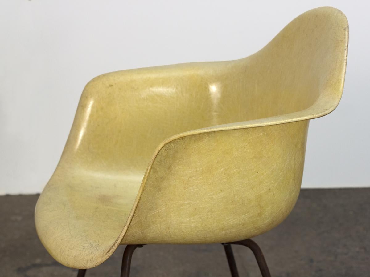 Canary Yellow Zenith Rope Edge Armchair by Eames In Good Condition In Brooklyn, NY