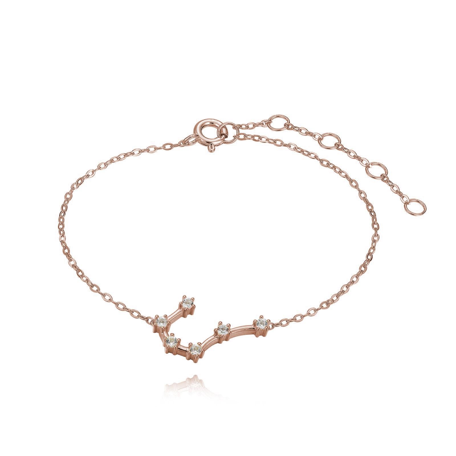 You are unique and your zodiac tells part of your story.  How your zodiac is displayed in the beautiful nighttime sky is what we want you to carry with you always. This cancer constellation anklet shares a part of your personality with us all  .925