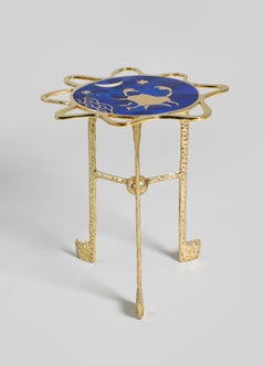 Contemporary side table, Cancer in brass, Viya by Vikram Goyal