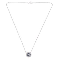 Cancer Zodiac Cameo SI/H Diamond Halo Pendant Necklace 14 Karat White Gold