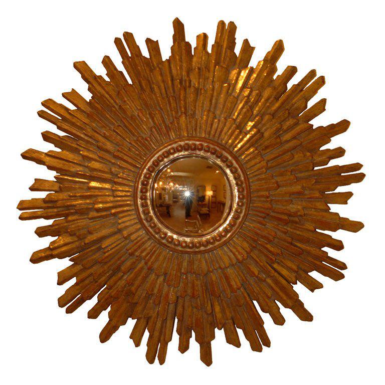Candace Barnes Now, Hand-Carved Gold Leaf Giltwood Mirror