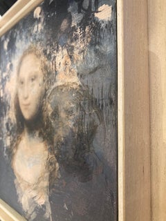 Nachtsneeuw Nieve Nocturna Pintura al Óleo sobre Panel Retrato con Perro En Stock