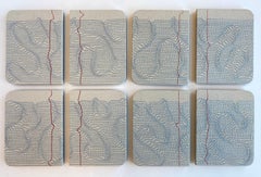 Notes for String Theory 01142023, Zeitgenössische Textilkunst, Stickerei auf Leinwand