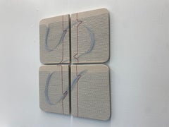 Notes for String Theory 11272022, Contemporary Textile Art, Embroidery on Canvas