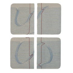 Notes for String Theory 11272022, Zeitgenössische Textilkunst, Stickerei auf Leinwand