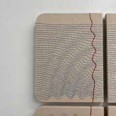 Notes for String Theory 12062022, Contemporary Textile Art, Embroidery on Canvas