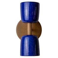 Candeia wall sconce - blue / blue - Romaria Collection - Brazilian ceramics