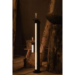 Candela Floor Lamp in Blackened Steel with Candle by Nuumbra