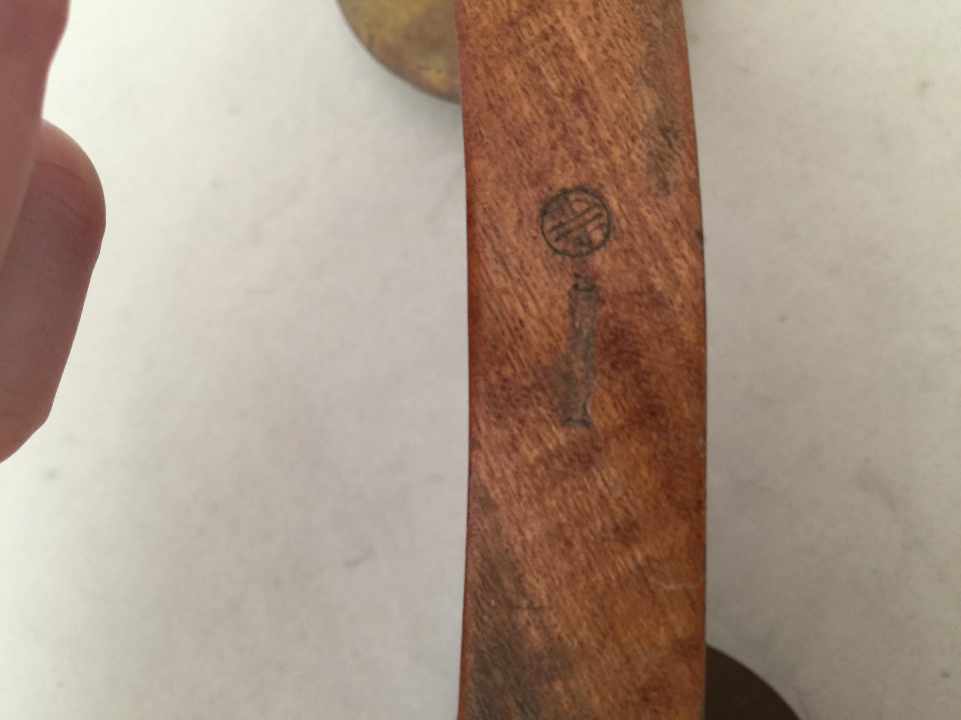 Candelabro, 1950, Materiali: Wood e bronzo in vendita 4