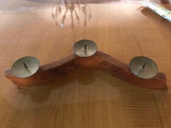 Candelabra, 1950, Materials: Wood and Bronze