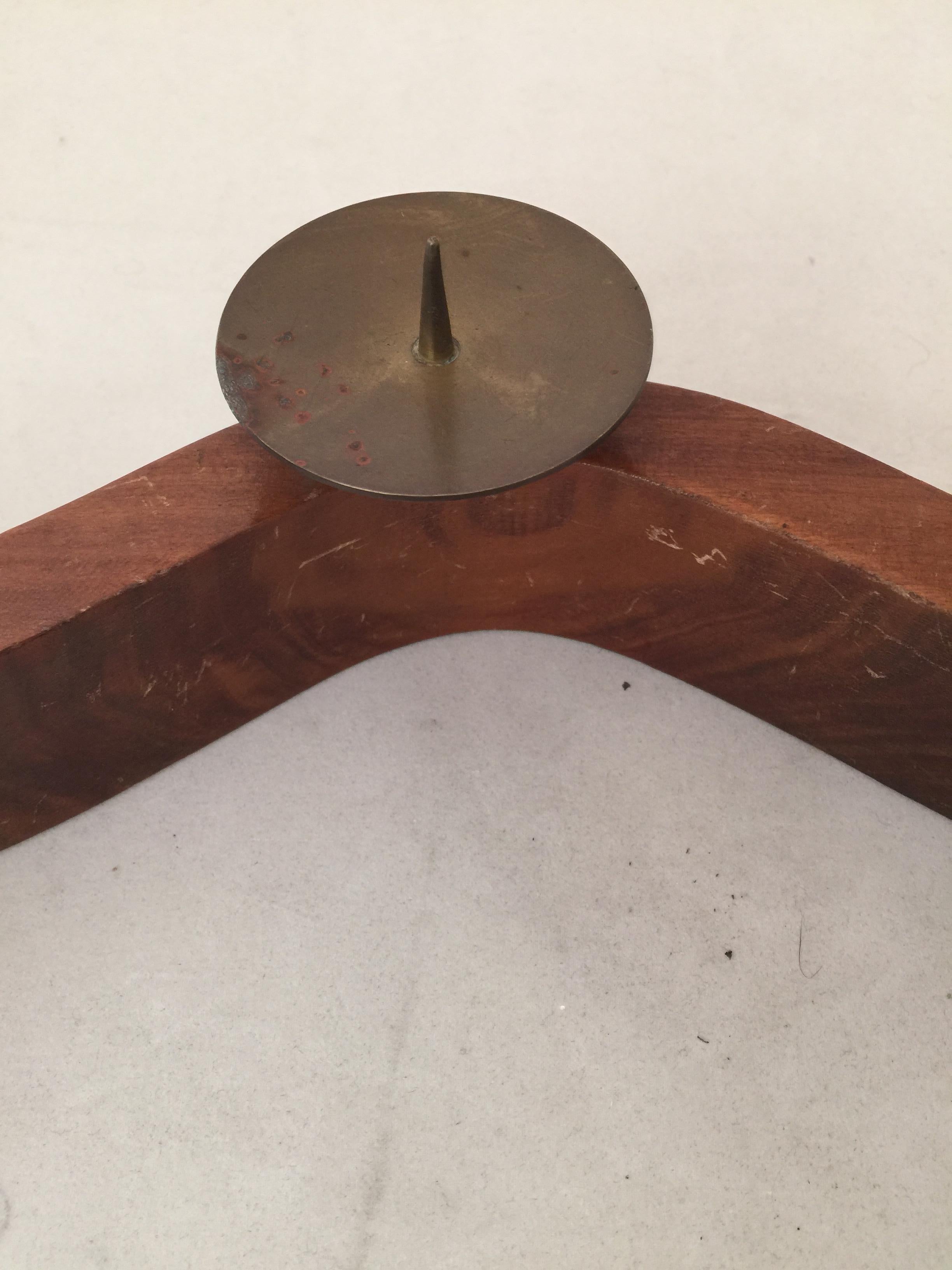Metà XX secolo Candelabro, 1950, Materiali: Wood e bronzo in vendita