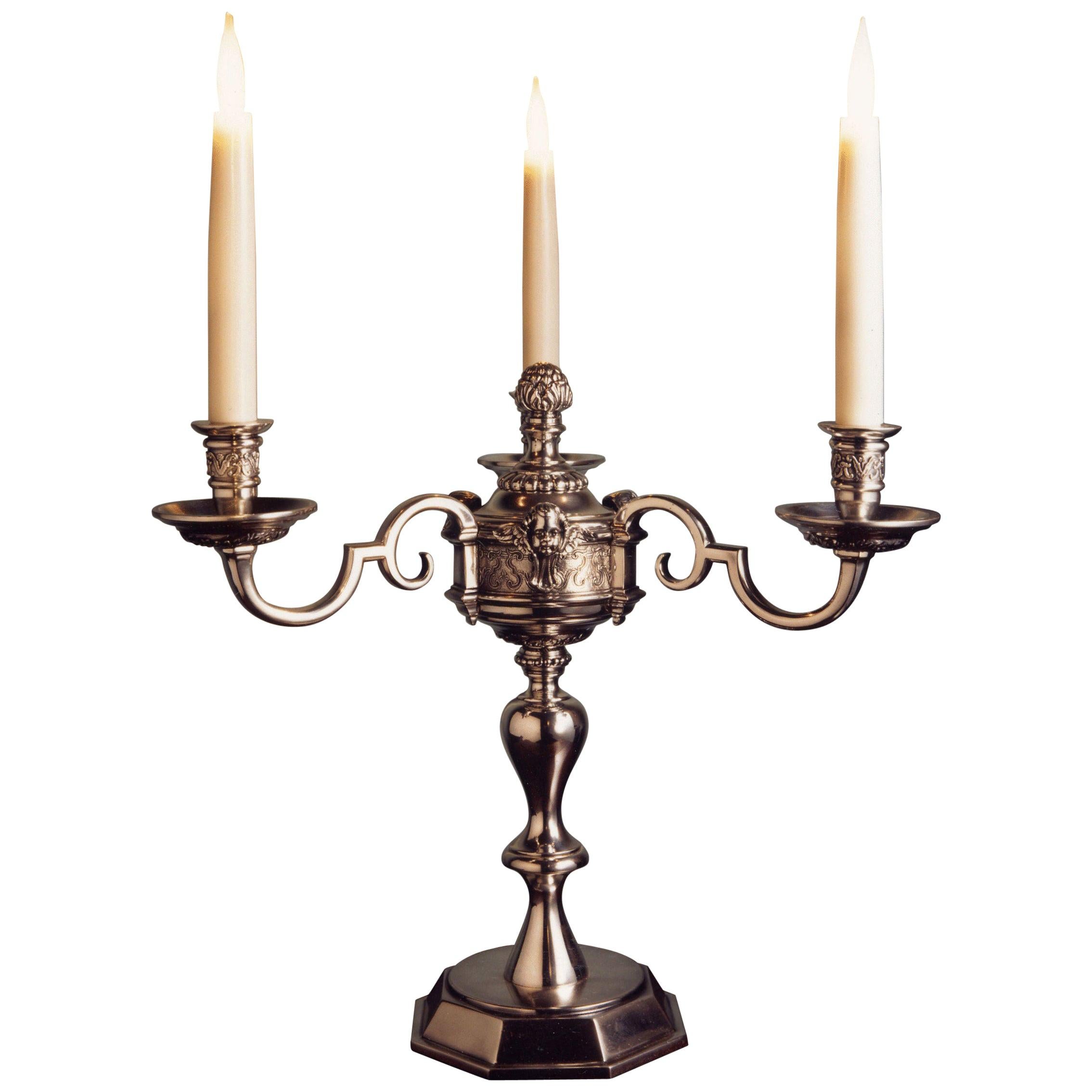 Candelabra, 20th Century, English, Charles II Style, Silver Plated, Knole