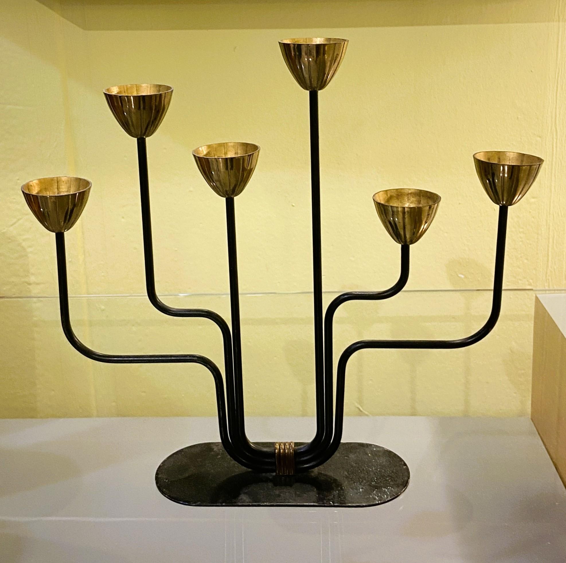 Candelabra by Gunnar Ander for Ystad Metall, Sweden, 1960's In Excellent Condition For Sale In London, GB