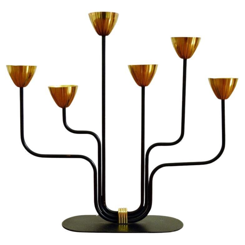Chandelier de Gunnar Ander pour Ystad Metall, Suède, années 1960
