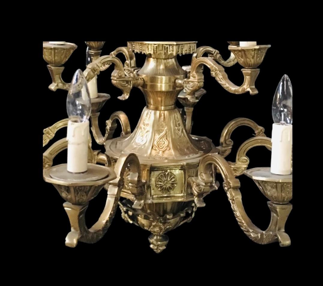 Candelabra Chandelier In Good Condition For Sale In Los Angeles, CA